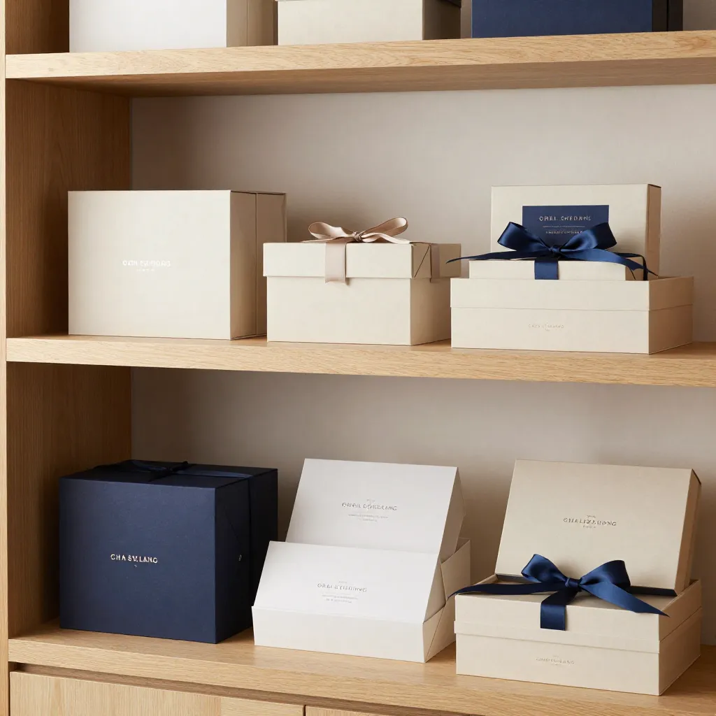 Linen-wrapped luxury gift hamper